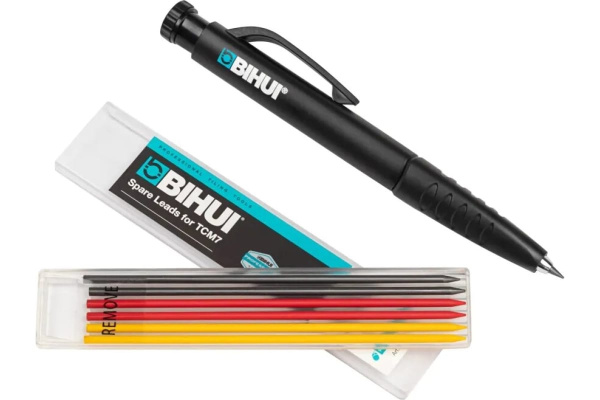 Карандаш строительный автоматический BIHUI d.2.8мм., набор грифелей 6шт.  TCM7