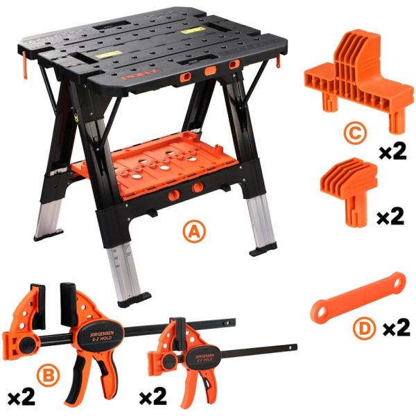 Верстак Pony Jorgensen 2-в-1 в наборе со струбцинами 2 шт.  60P в Екатеринбурге