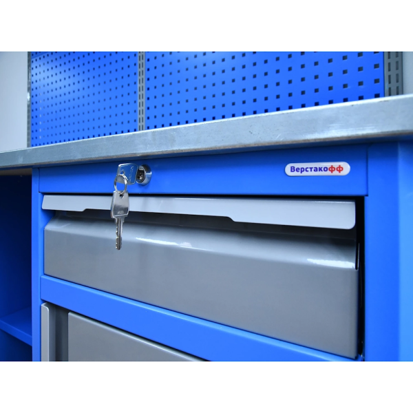 Верстак металлический с двумя тумбами ВЕРСТАКОФФ PRF 181.68.2-1  125343 в Екатеринбурге