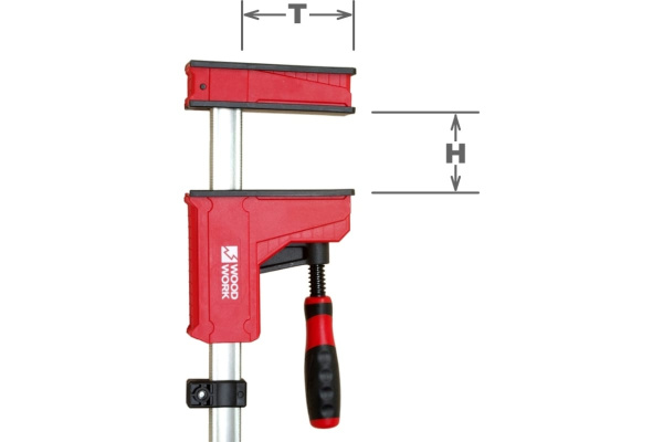 Струбцина параллельная Woodwork  800х95 2 шт. усилие 600 кг PCH-8095 в Екатеринбурге 