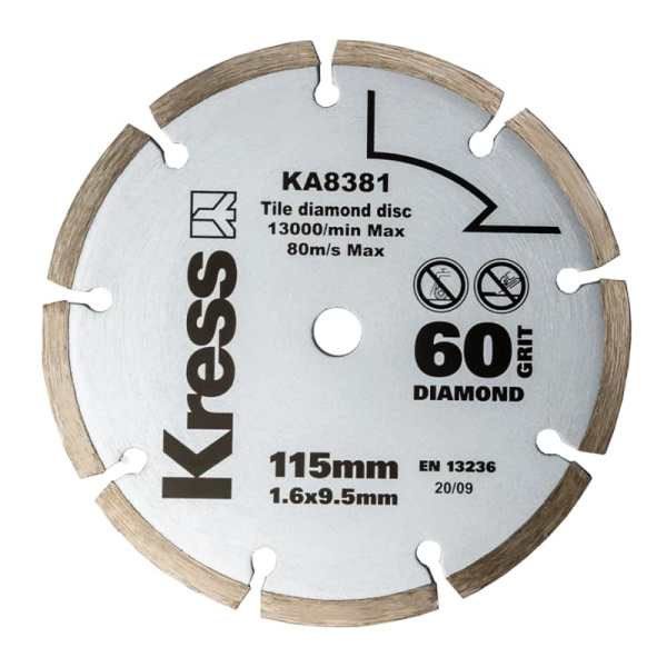 Диск с алмазным напылением KRESS 115х1,6х9,5 мм KA8381