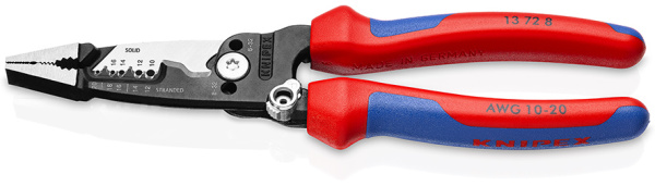 Клещи электромонтажные KNIPEX 7-в-1, американская модель, зачистка: 10 - 20 AWG, L-200 мм, кабелерез d 15 KN-13728 в Екатеринбурге 