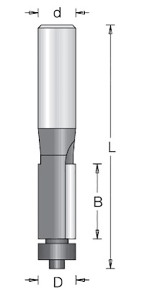 Фреза обгонная DIMAR D19,1х25,4 L83 Z2 хвостовик 12_S,1  014179 в Екатеринбурге