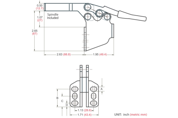 Механический зажим Woodwork крепление с торца GH-225-DSM в Екатеринбурге 