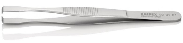 Пинцет KNIPEX позиционный, нержавеющая сталь, 143 мм, гладкие губки под 90°, ширина наконечников: 5.8 мм KN-920107 в Екатеринбурге 
