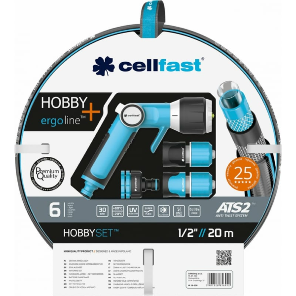 Поливочный набор Cellfast HOBBY 1/2" 20 м 16-209