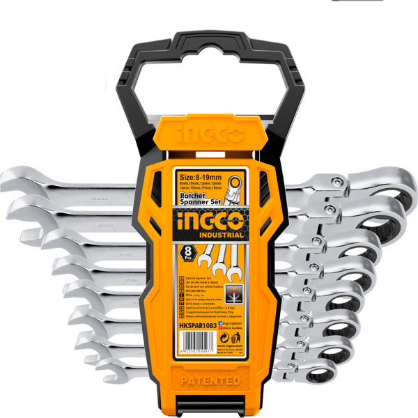 Набор комбинированных гаечных ключей с трещоткой  INGCO HKSPAR1083 в Екатеринбурге 