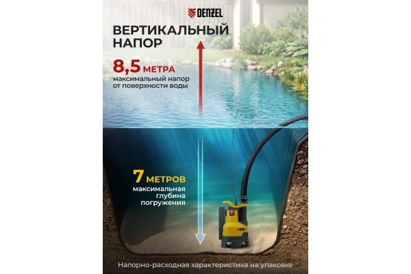 Дренажный насос Denzel DPХ950 97227 в Екатеринбурге