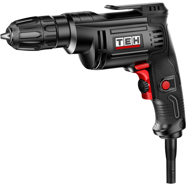 Дрель безударная TEH TD1005A Мощность 450 Вт., быстрозажимной патрон 10 мм. 0-3900 об\мин. Мах даметр св