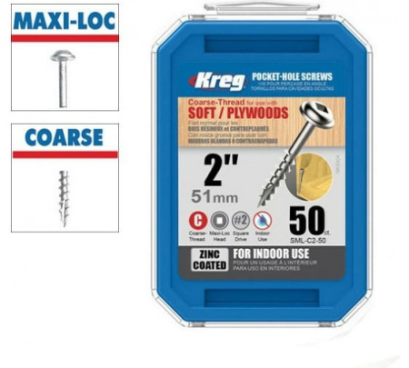 Набор саморезов KREG 4,0х50,8 50шт SML-C2-50-INT в Екатеринбурге