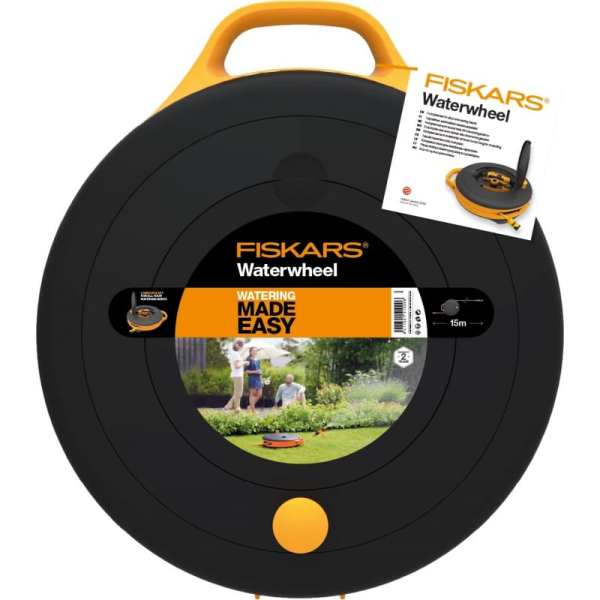 Катушка со шлангом Fiskars 3/8" (9мм) 15м и набором аксессуаров  1020436