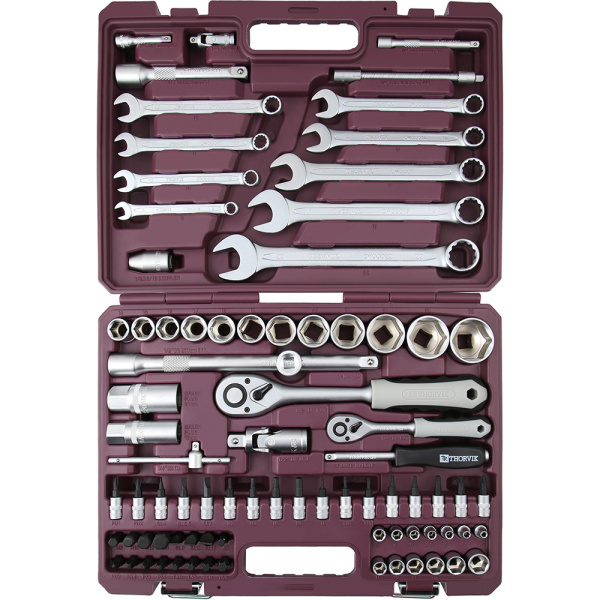 Набор инструмента THORVIK 1/4", 1/2"DR, 82пр. 054007 в Екатеринбурге 