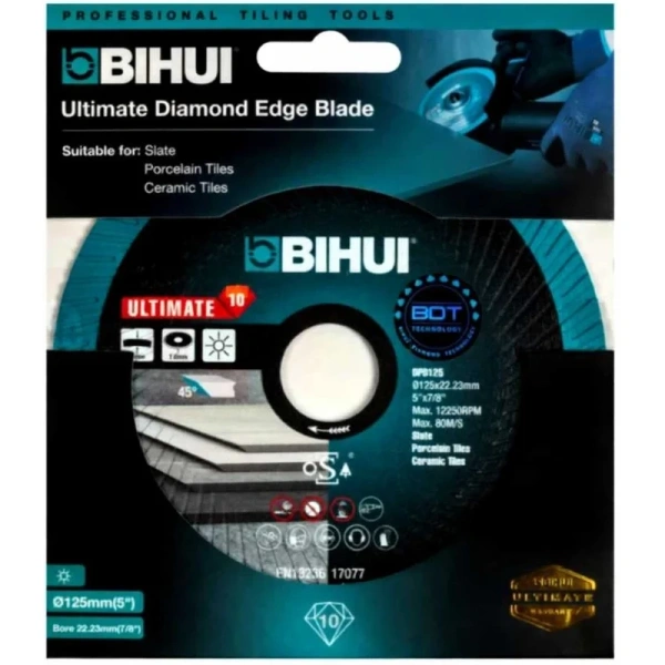 Диск алмазный BIHUI Ultimate Edge 125х1,6мм для резки и заусовки плитки под 45  DPD125 в Екатеринбурге