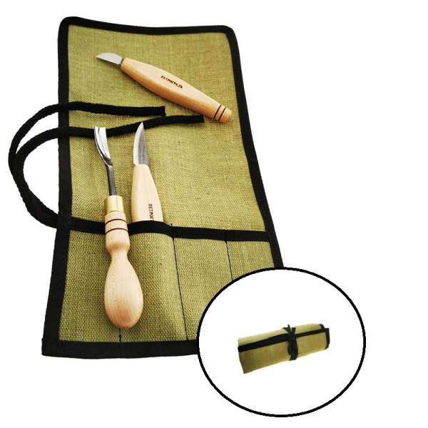 Сумка-скрутка кожаная "ПЕТРОГРАДЪ" 4 карманов для ножей