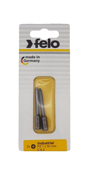 Бита крестовая Felo PZ 1X50, серия Industrial, 2 шт в блистере 02101536 в Екатеринбурге