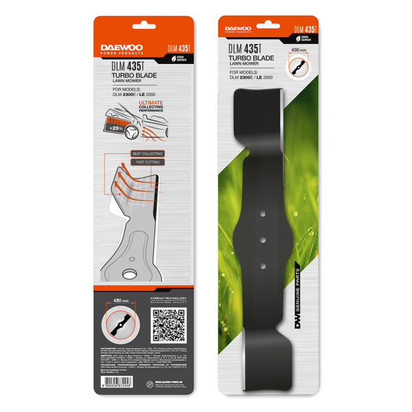 Нож для газонокосилки DAEWOO Турбо DLM 435T 43см для DLM 2300E в Екатеринбурге