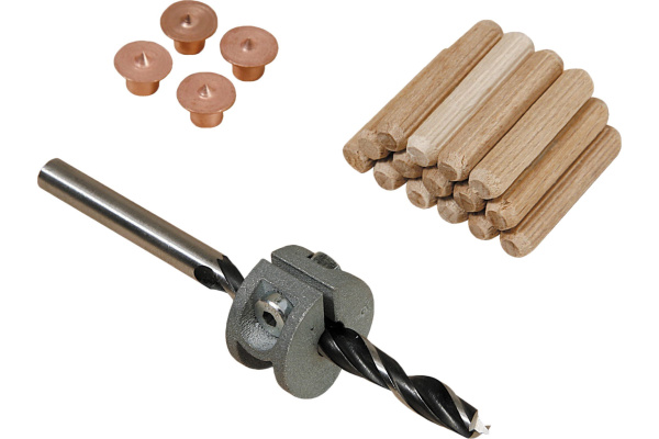 Набор для выполнения отверстий под шканты Wolfcraft 10мм. сверло/ограничит./маркер/шканты  2918000