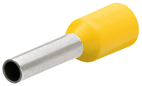 Гильзы контактные KNIPEX с пластиковым изолятором, жёлтые, 25.00 кв. мм (AWG 3), 50 шт, 32 мм KN-9799359