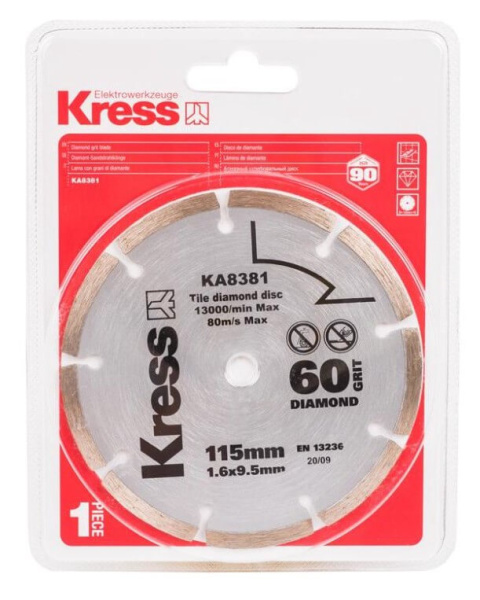 Диск с алмазным напылением KRESS 115х1,6х9,5 мм KA8381 в Екатеринбурге