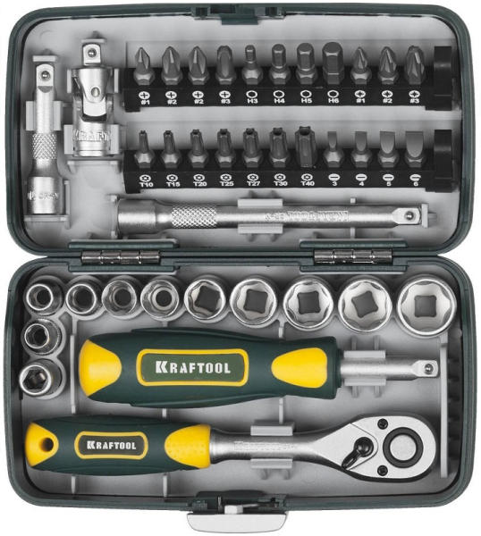 Набор инструмента Kraftool универсальный 1/4 38пр. 27970-H38 в Екатеринбурге 