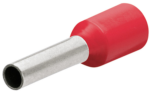 Гильзы контактные KNIPEX с пластиковым изолятором, красные, 1.00 кв. мм (AWG 17), 200 шт, 16 мм KN-9799352