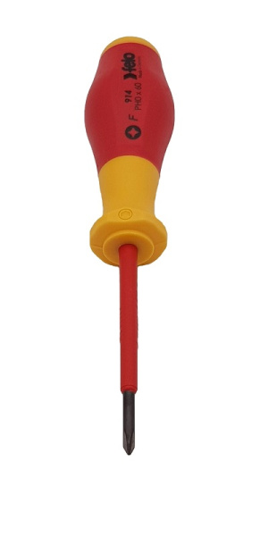 Отвертка диэлектрическая крестовая Felo PH0х60 91400190 в Екатеринбурге 