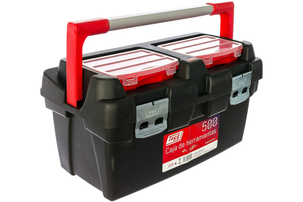 Ящик для инструментов Tayg 500 500х295х270мм. с лотком и 2-мя органайзерами в крышке  165009