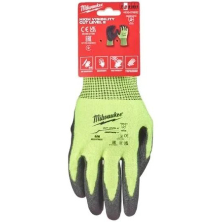 Перчатки защитные Milwaukee Hi-Vis Cut level 5/E уровень сопротивления размер M /8 4932479932