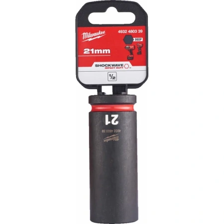 Головка ударная удлиненная Milwaukee SHOCKWAVE™ 1/2"  21мм 4932480339
