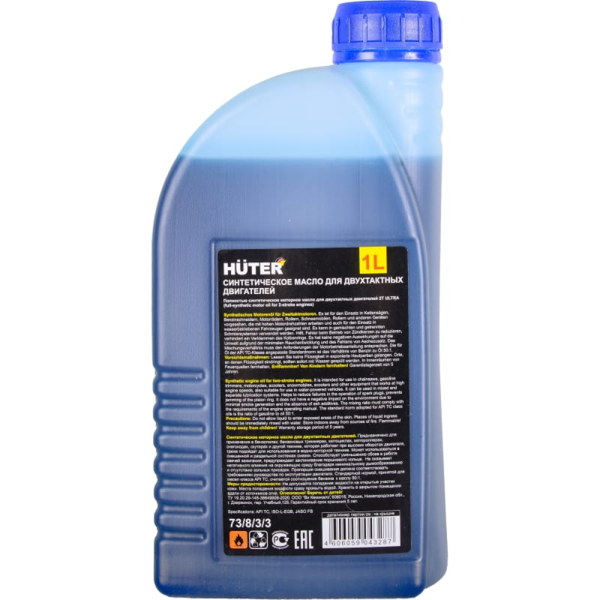 Масло Huter 2Т ULTRA синтетическое для двухтактных двигателей, для техники 1л. 73/8/3/3 в Екатеринбурге
