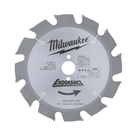 Пильный диск Milwaukee 160/20 Z12