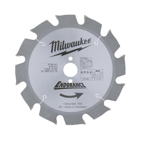 Пильный диск Milwaukee 160/20 Z12