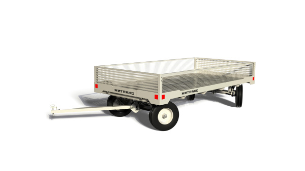 Двухосная телега МИТРАКС 2500 х 1250 мм. + съемное дышло 900 мм, борт 50мм в Екатеринбурге