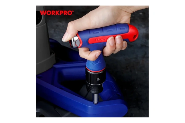 Отвёртка реверсивная Т-образная WORKPRO 7-В-1 с трещоткой PRO 2X DRIVE Dual-Drive  WP221072 в Екатеринбурге 