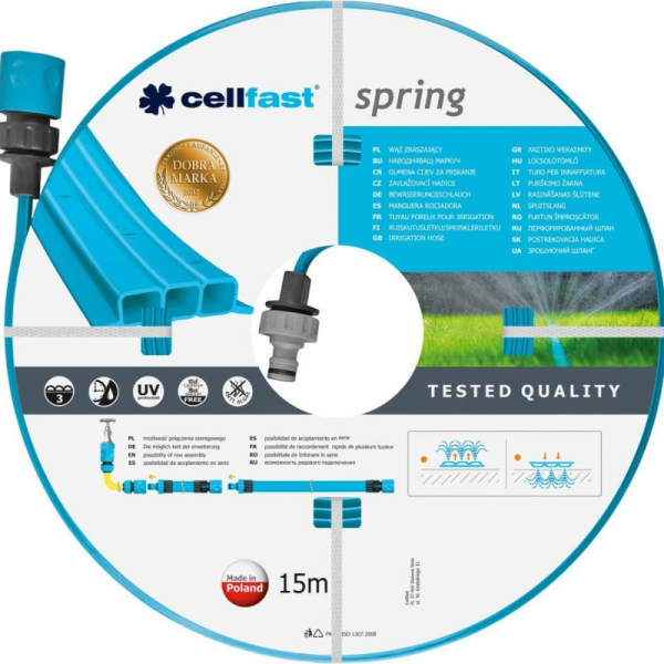 Перфорированный шланг Cellfast SPRING 1/2" 15 м 19-022N