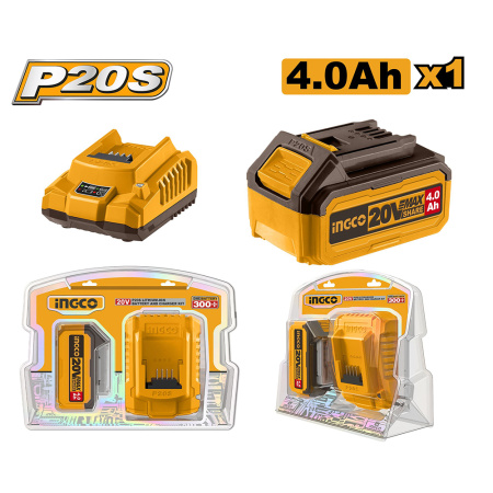 Набор аккумуляторов INGCO INDUSTRIAL Li-ion 20V 4 Ач  FBCPK1214 в Екатеринбурге