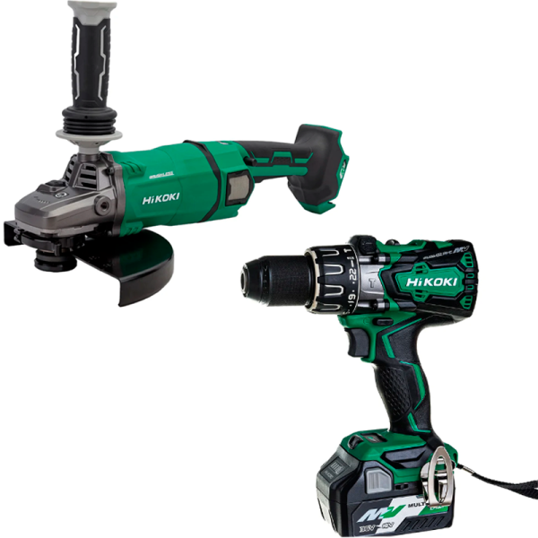 Набор аккумуляторного инструмента HiKOKI УШМ G3623DAR2 + Шуруповерт DV36DARGZ