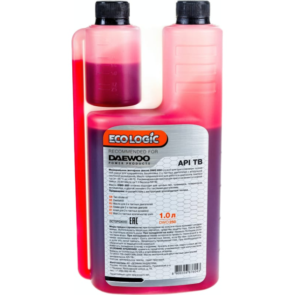 Масло ECOLOGIC для 2-х тактных двигателей DWO 250 в Екатеринбурге