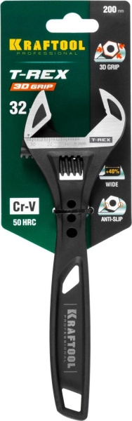 Ключ разводной Kraftool T-REX 0-32мм. 200мм. 27254-20 в Екатеринбурге 