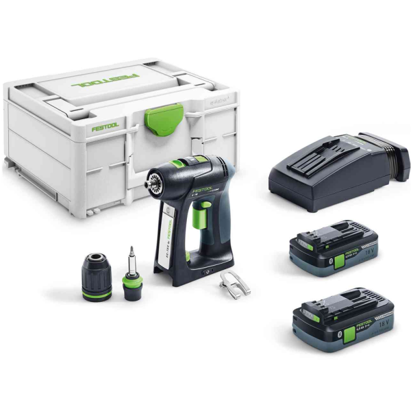 Аккумуляторная безударная дрель-шуруповерт FESTOOL C18 HPC 4,0 I-Plus Li 576435 в Екатеринбурге