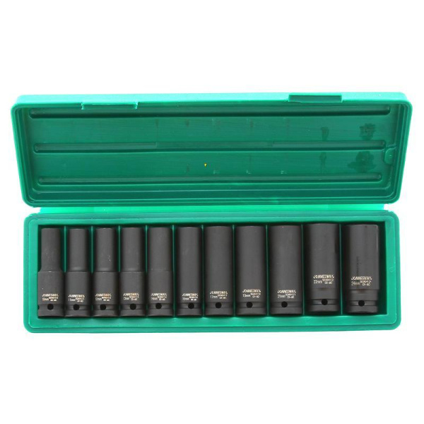 Набор головок ударных глубоких JONNESWAY 1/2" 10-24мм S03AD4111S 047193