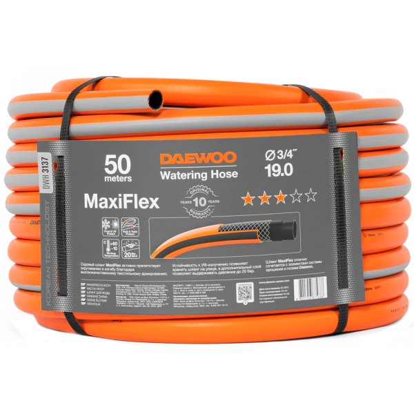 Шланг DAEWOO MaxiFlex  диаметром 3/4" 19мм длина 50 метров  DWH 3137 в Екатеринбурге