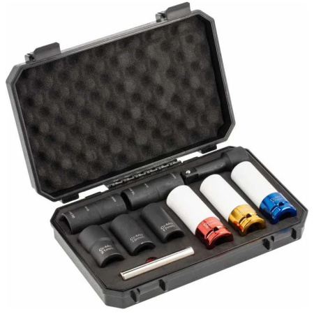 Набор головок ударных и экстракторов HOEGERT 1/2" 10пр.  HT4R108 в Екатеринбурге