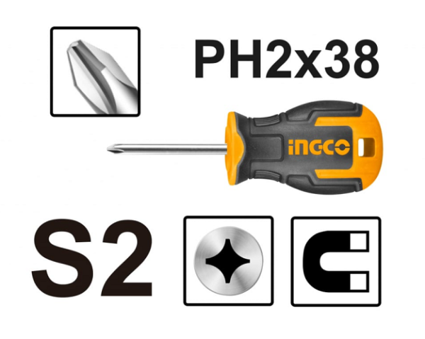 Отвертка крестовая INGCO PH2x38 HS68PH2038 в Екатеринбурге 