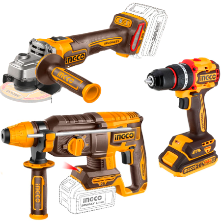 Набор аккумуляторного инструмента INGCO 3 шт COSLI241198 в Екатеринбурге