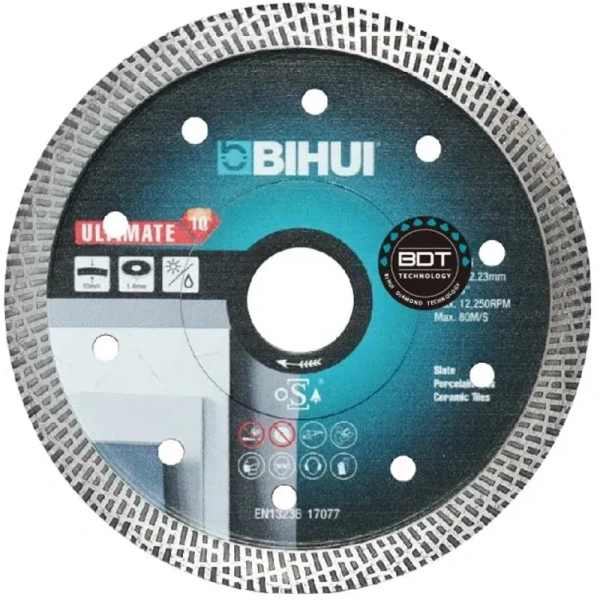 Диск алмазный BIHUI Ultimate 115х1,4мм для резки и заусовки плитки под 45  DCAB115 в Екатеринбурге