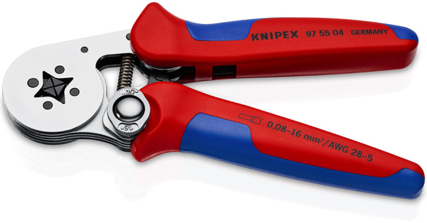 Пресс-клещи KNIPEX квадрат. обжим, самонастр., бок. установка, 1 гнездо, гильзы контакт. 0.08 - 10 + 16 мм KN-975504 в Екатеринбурге 