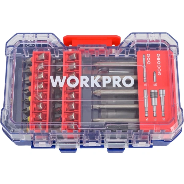 Набор бит и магнитных головок для шуруповерта Workpro WP409013