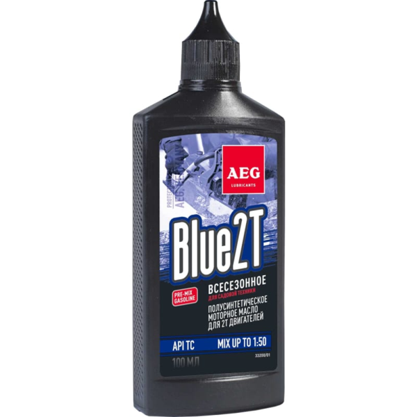 Масло двухтактное AEG BLUE 2T Motor Oil API TC 2Т п/с 100мл  33200 в Екатеринбурге