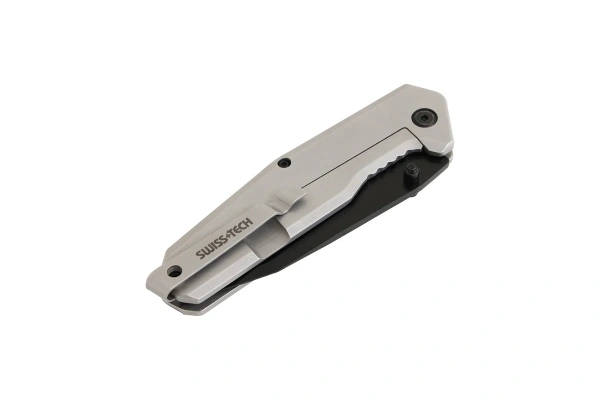 Нож складной SWISS+TECH Bi-Metal Carbide 9см рукоять нержавеющая сталь  ST012003 в Екатеринбурге 